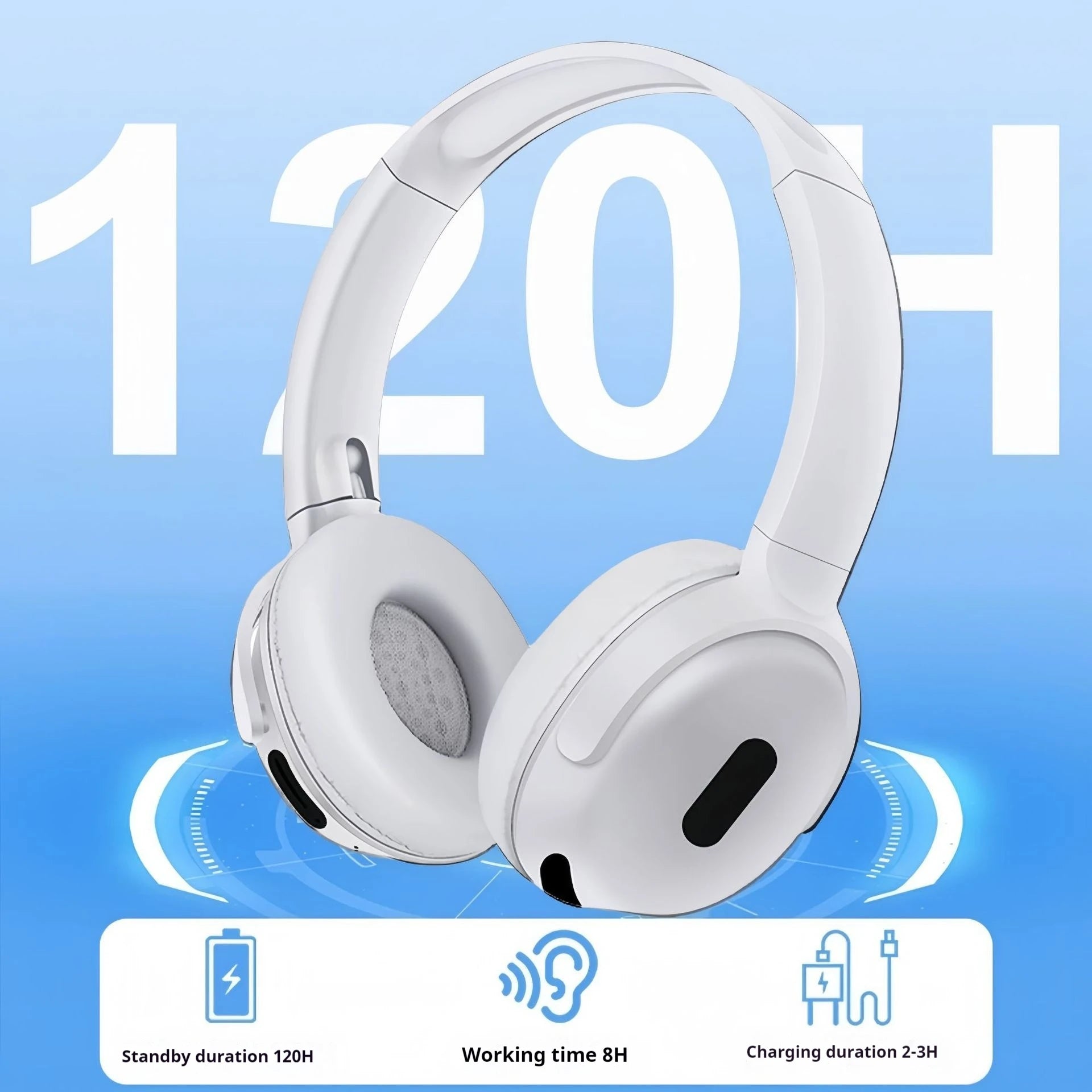 Foldable HIFI Bluetooth Sports Headphones with Mic