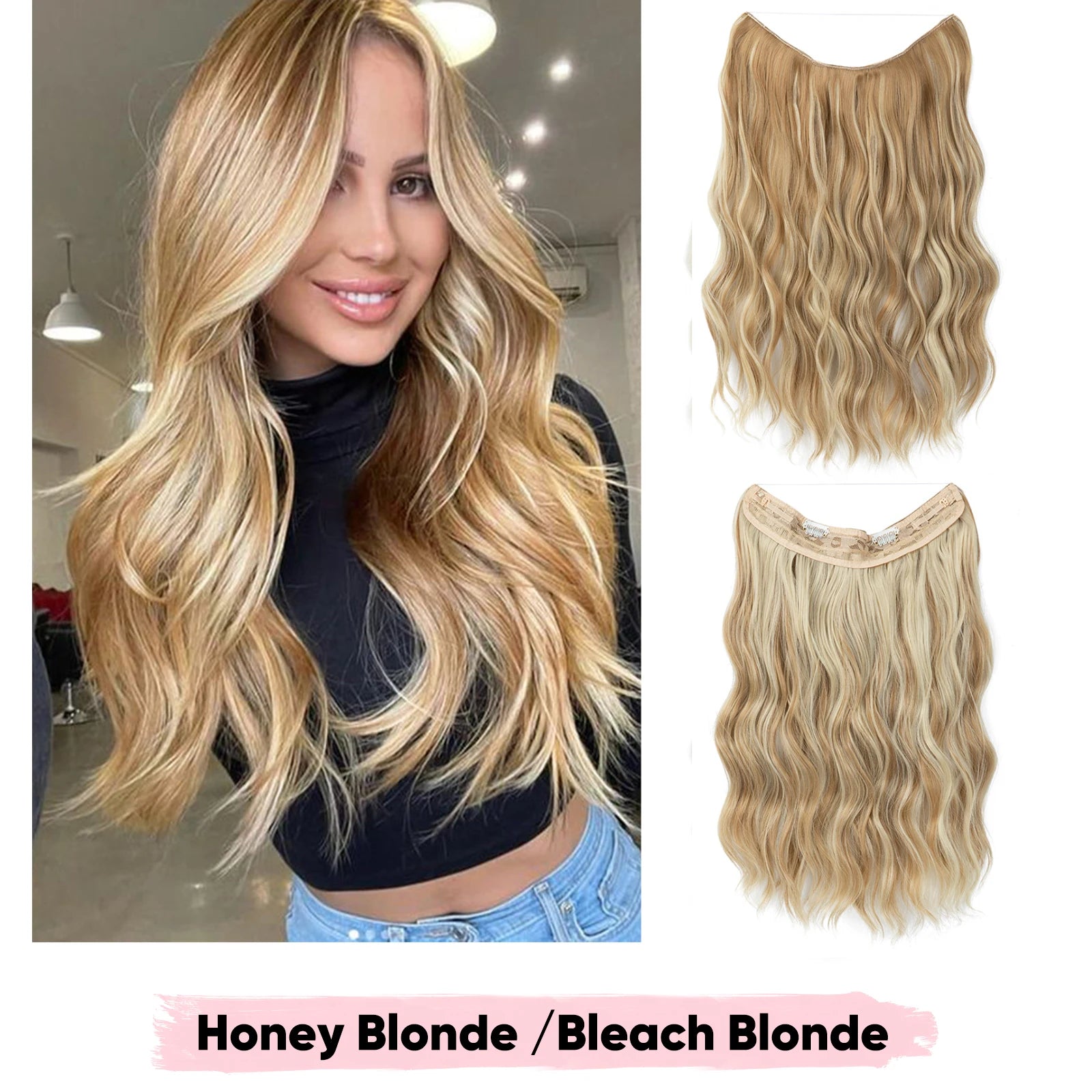 Extensions Clip-in SARLA - Ombre Blonde Naturelle