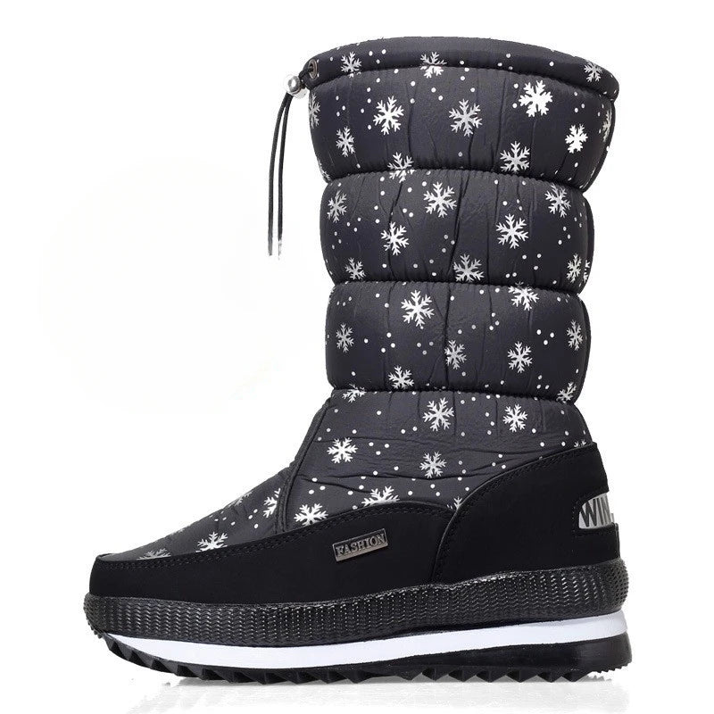 Blanc Neige: Bottes Hiver Femme Chaudes & Imperméables