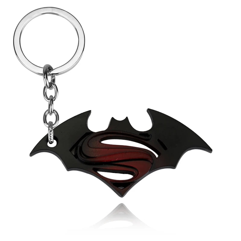Superman Bat Keychain - Metal Pendant for Fans