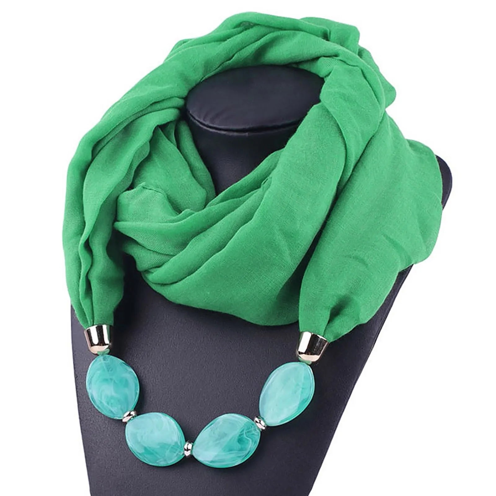 Ethnic Chic Scarf & Pendant Set for Women