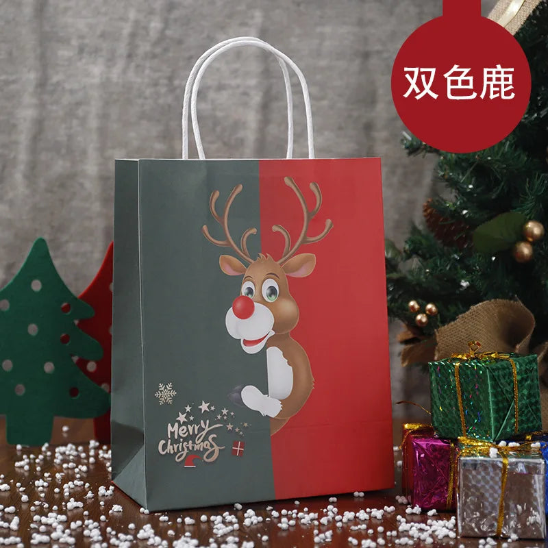 Jolly Kraft Holiday Gift Bags - 20 Piece Set