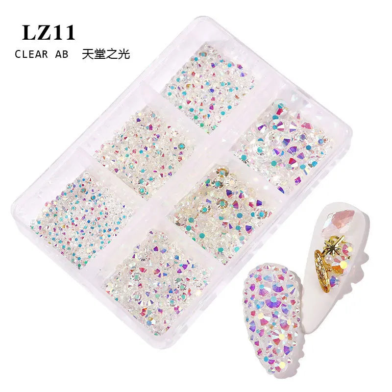 Kit Strass AB Champagne pour Nail Art