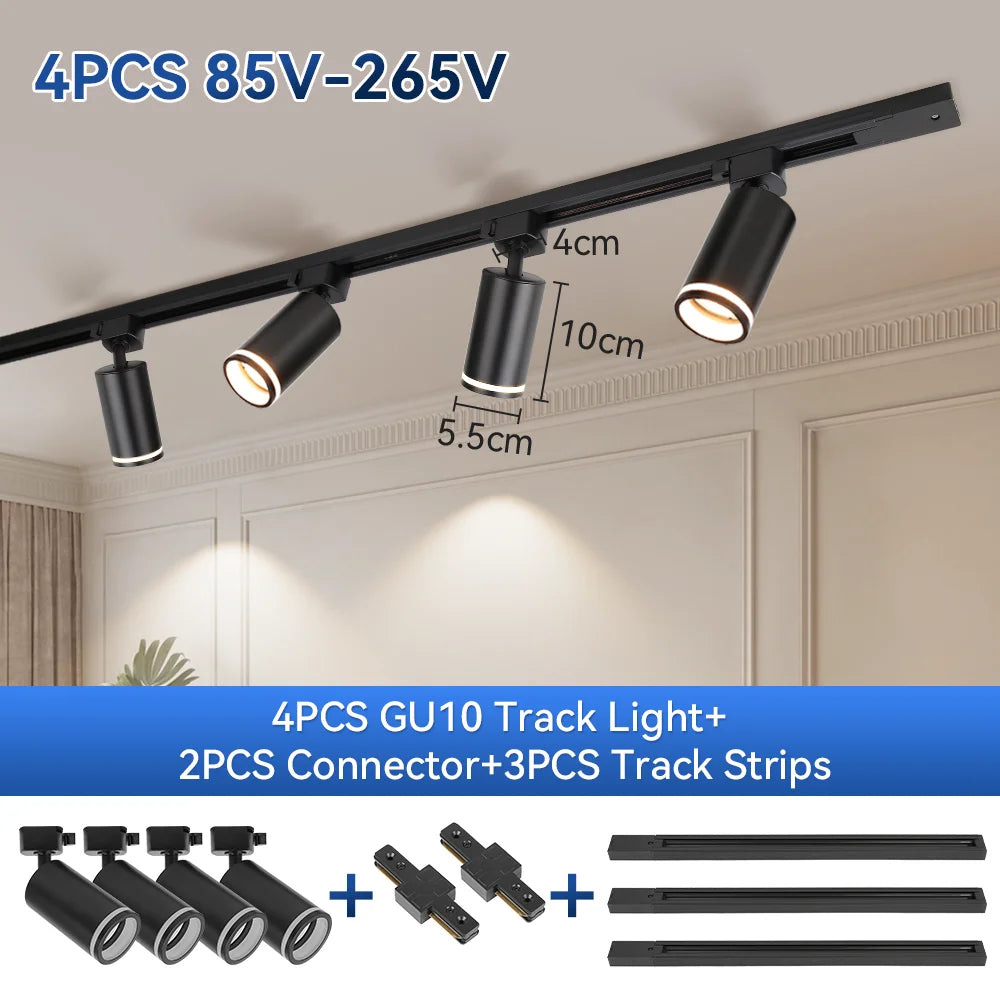 CHENBEN GU10 Flex LED Track Light - Modern & Adjustable