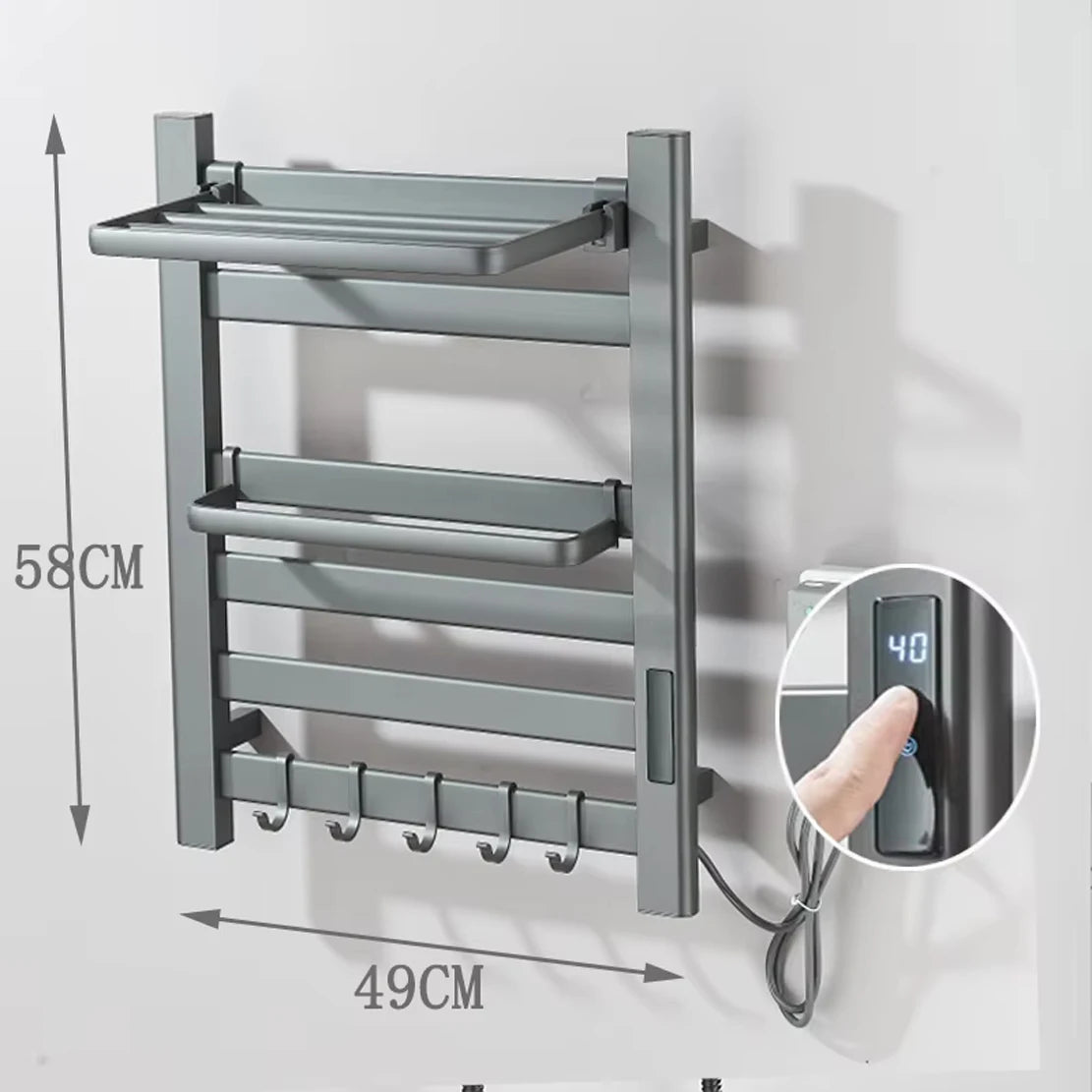 Sèche-serviettes Électrique Inox à Affichage Digital