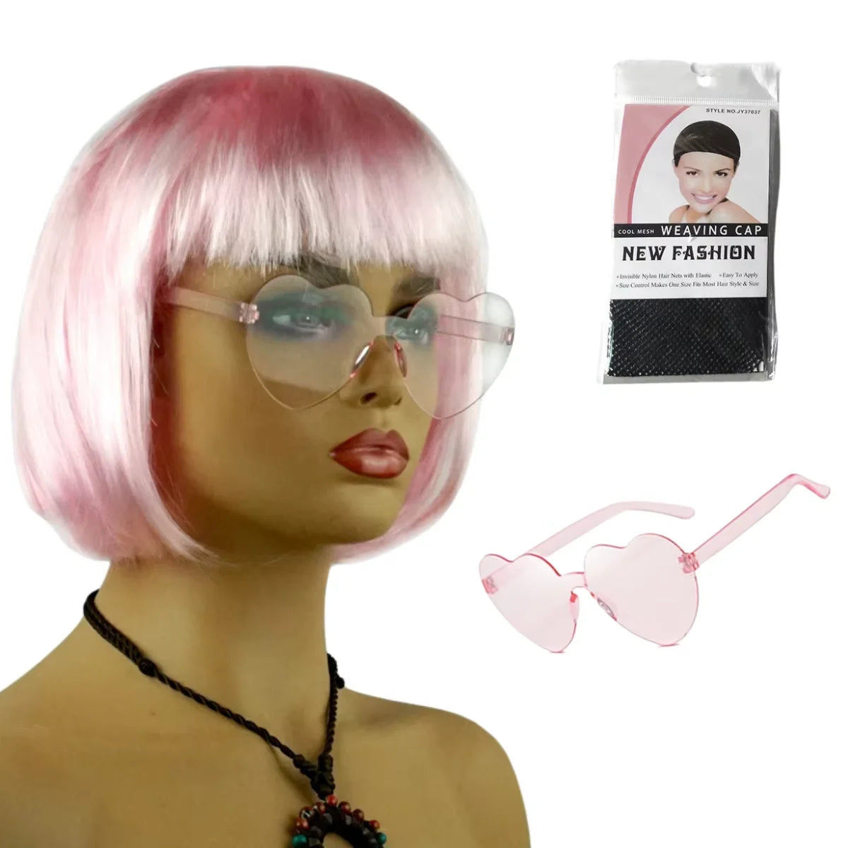 Perruque Bobo Néon Fun pour Fêtes et Cosplay