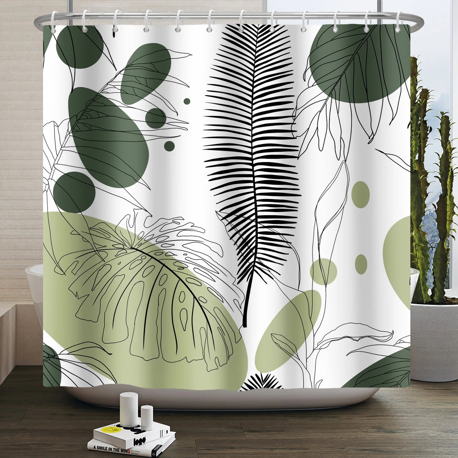 Rideau de Douche Feuillage Écologique