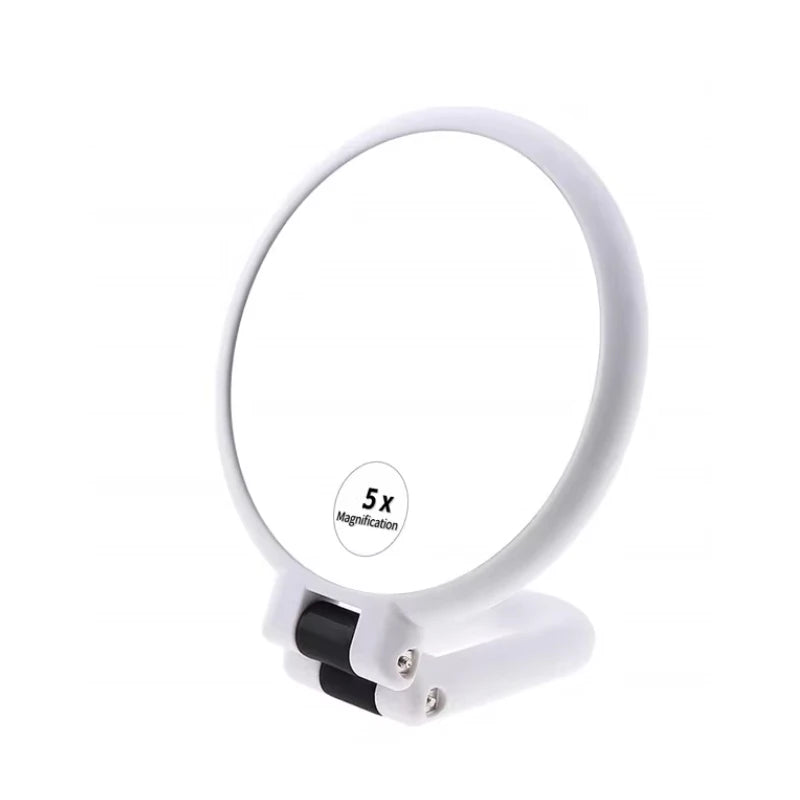 Vintage Dual-Sided Travel Makeup Mirror - Compact & Chic