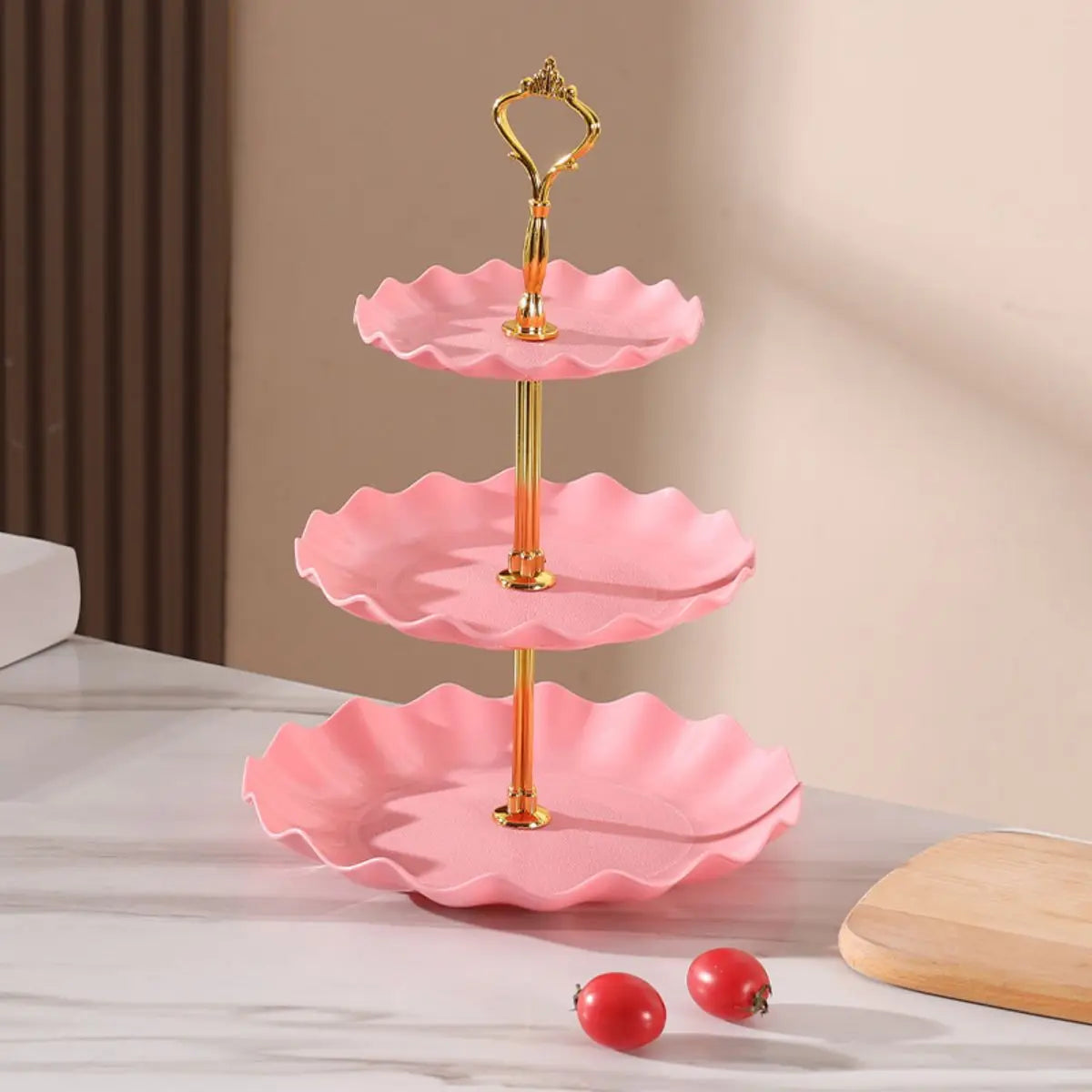 Elegant 3-Tier Fruit Cake Dessert Stand