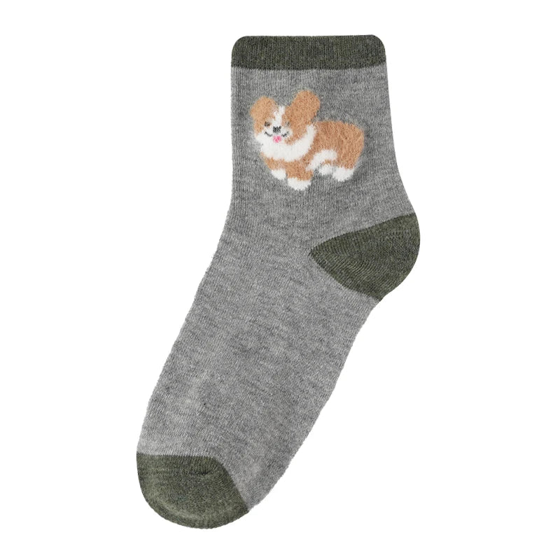 Chaussettes Chien Cartoon en Coton pour Femmes