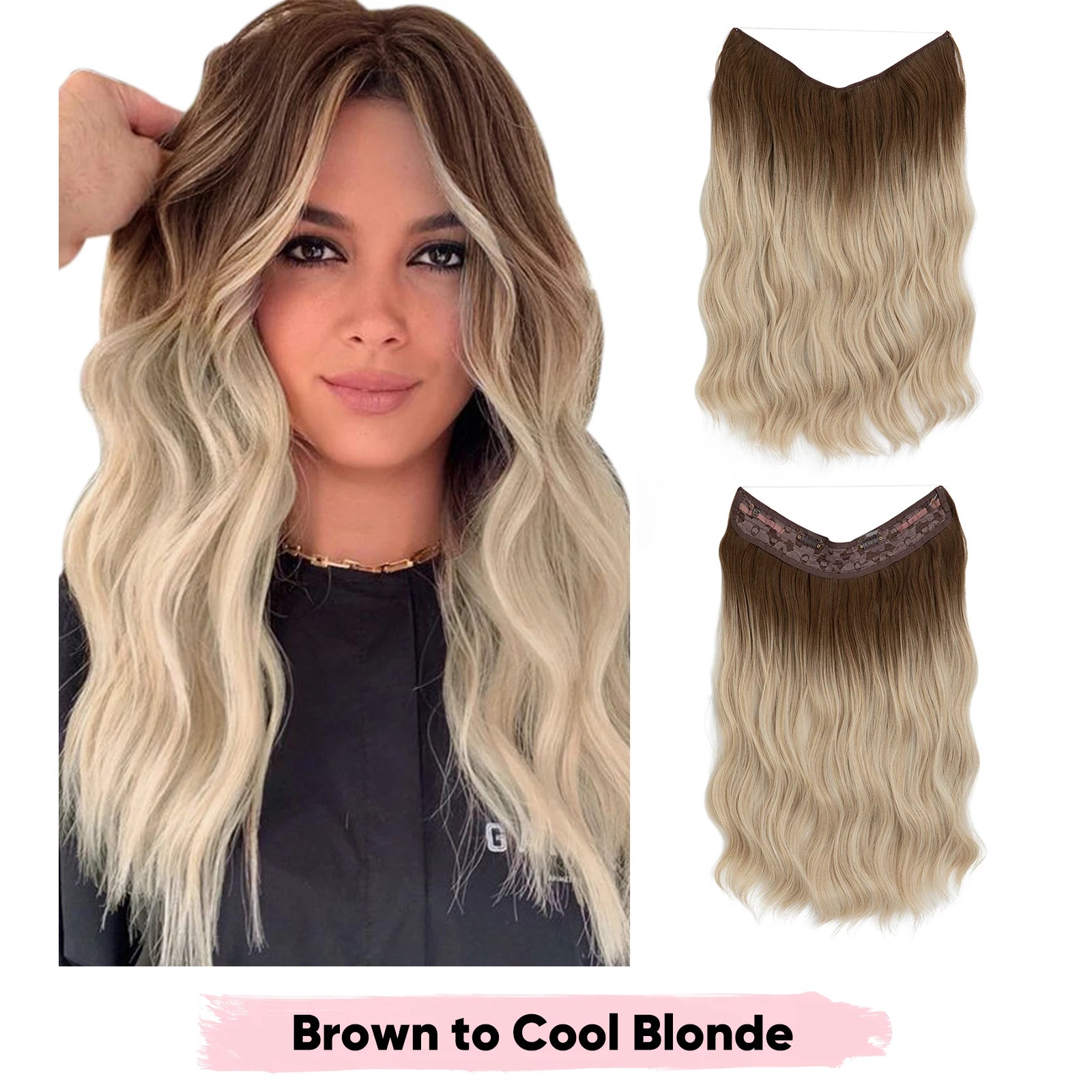Extensions Clip-in SARLA - Ombre Blonde Naturelle