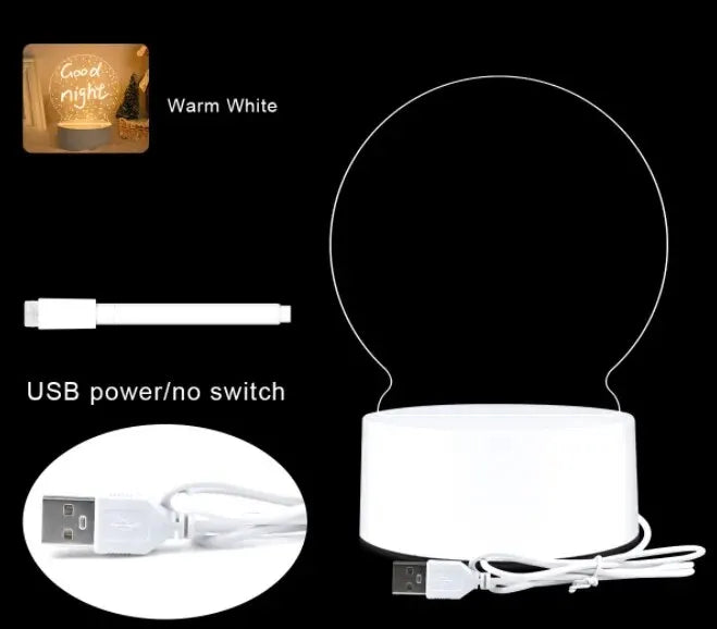 Tableau LED 3D Créatif & Éclairant