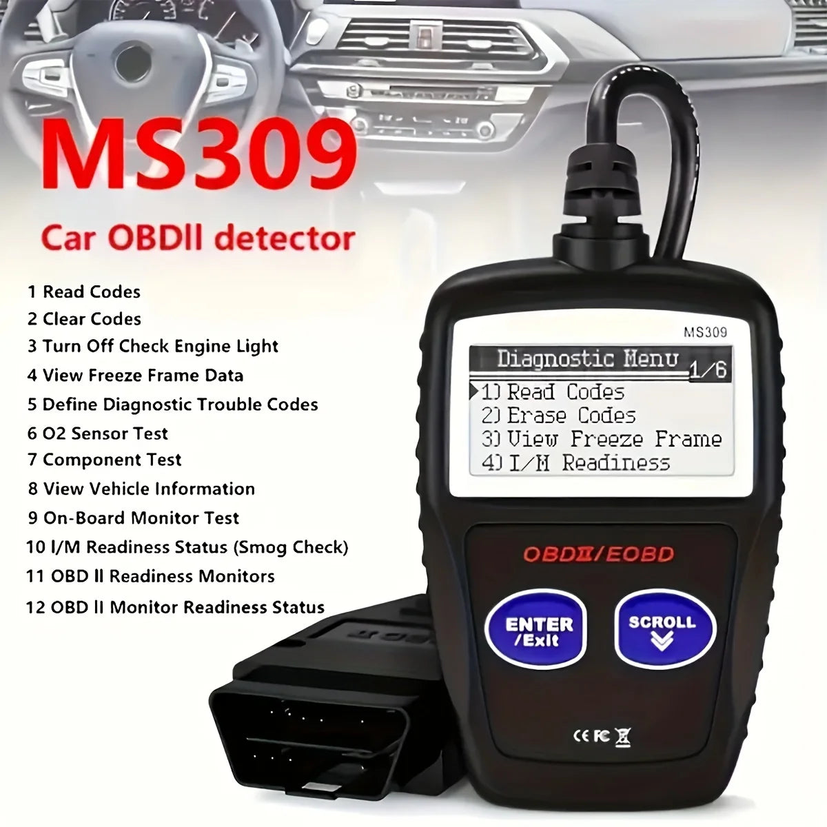 Scanner OBD2 Avancé MS309 - Diagnostic Auto Précis