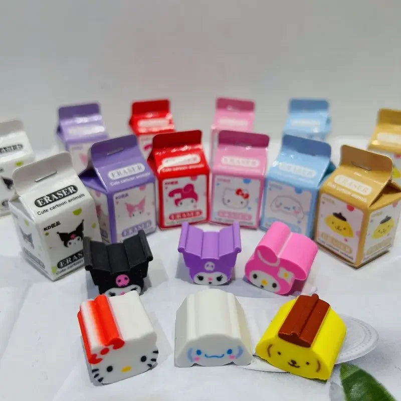 Kawaii Kuromi Cinnamon Erasers Set - 9/36 Pieces