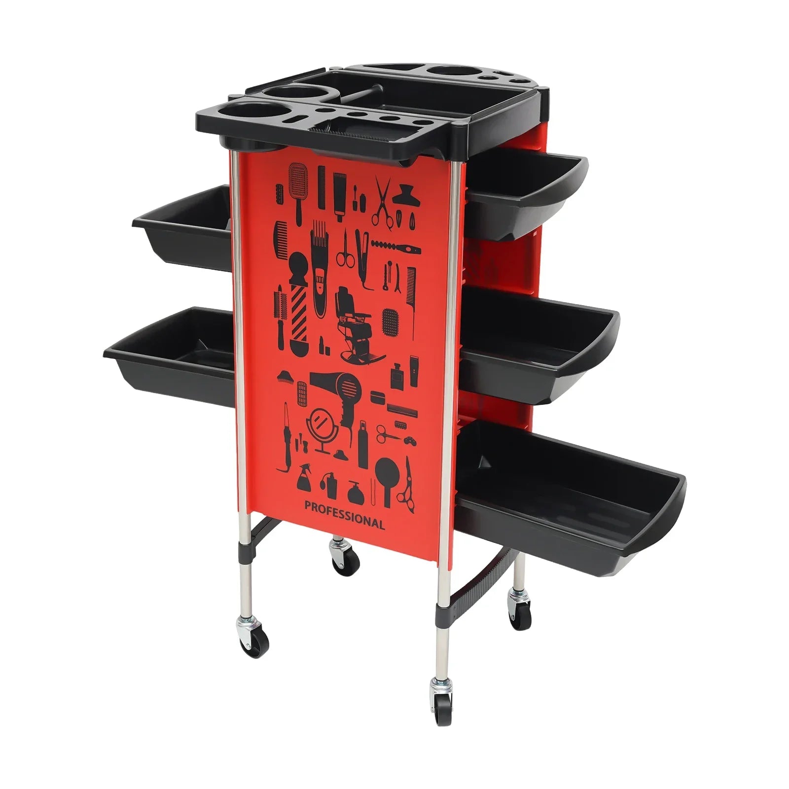 Chariot Coiffeur 5 Tiroirs Mobile Élégant et Pratique