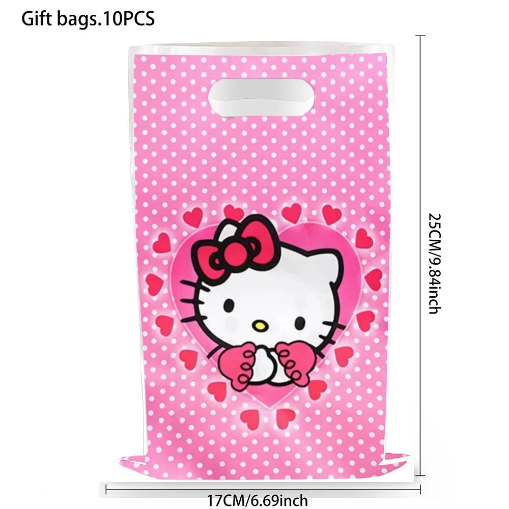 Sacs Cadeaux Miniso Kuromi & Hello Kitty Fête 25cm