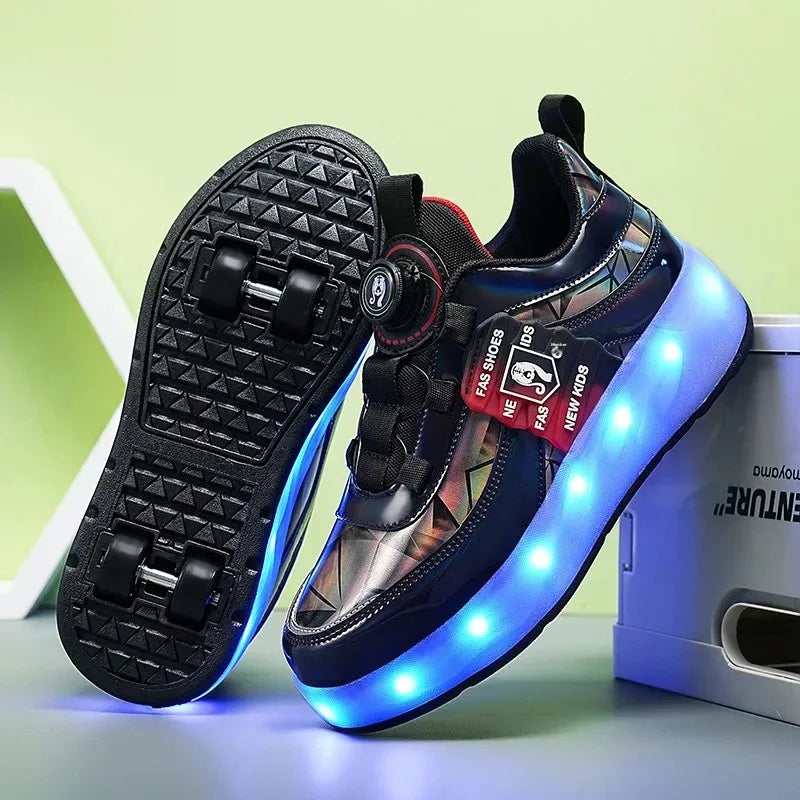 Rollers Adulte LED USB - Patins Lumineux Rechargeables