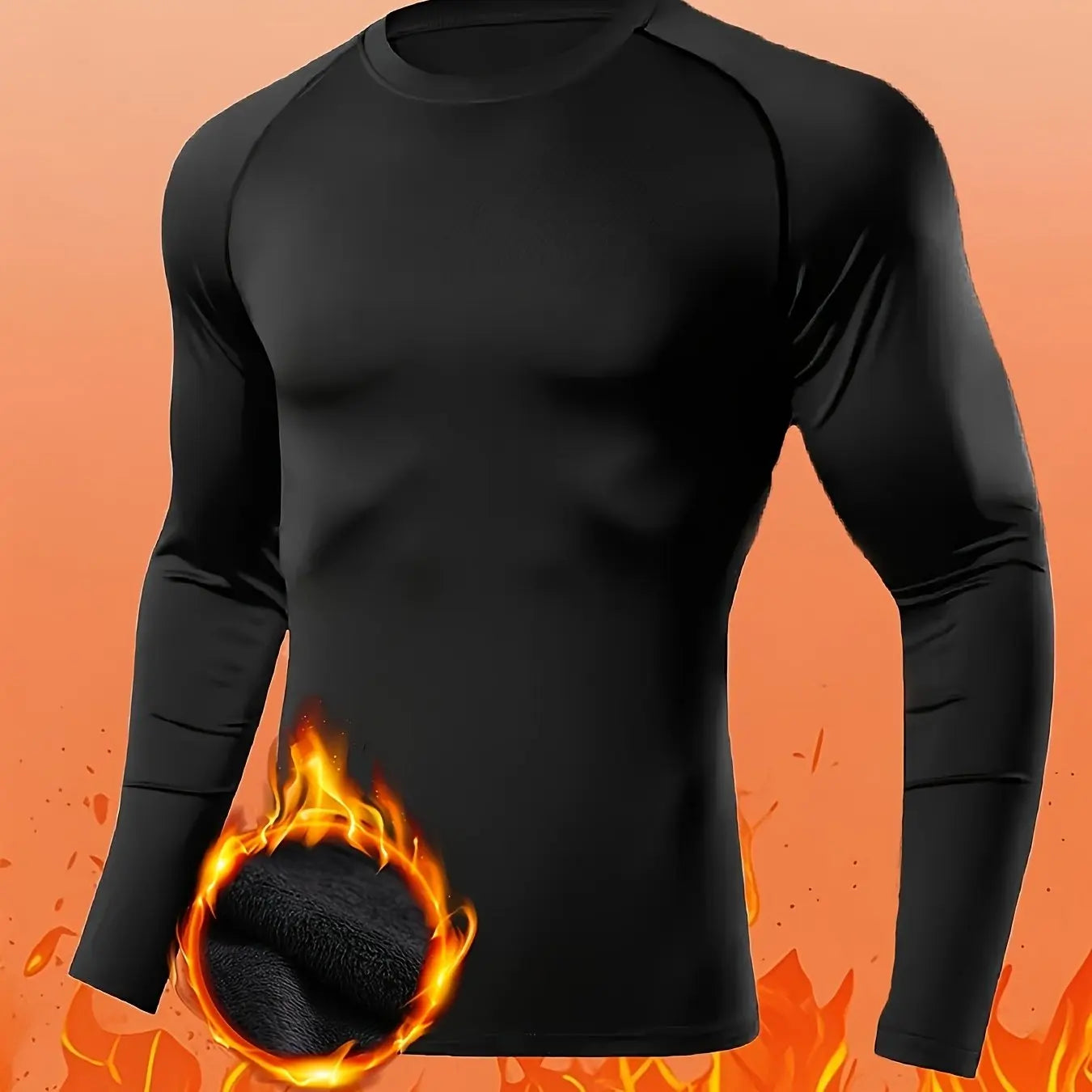 Chandail thermique homme col rond, style tendance hiver