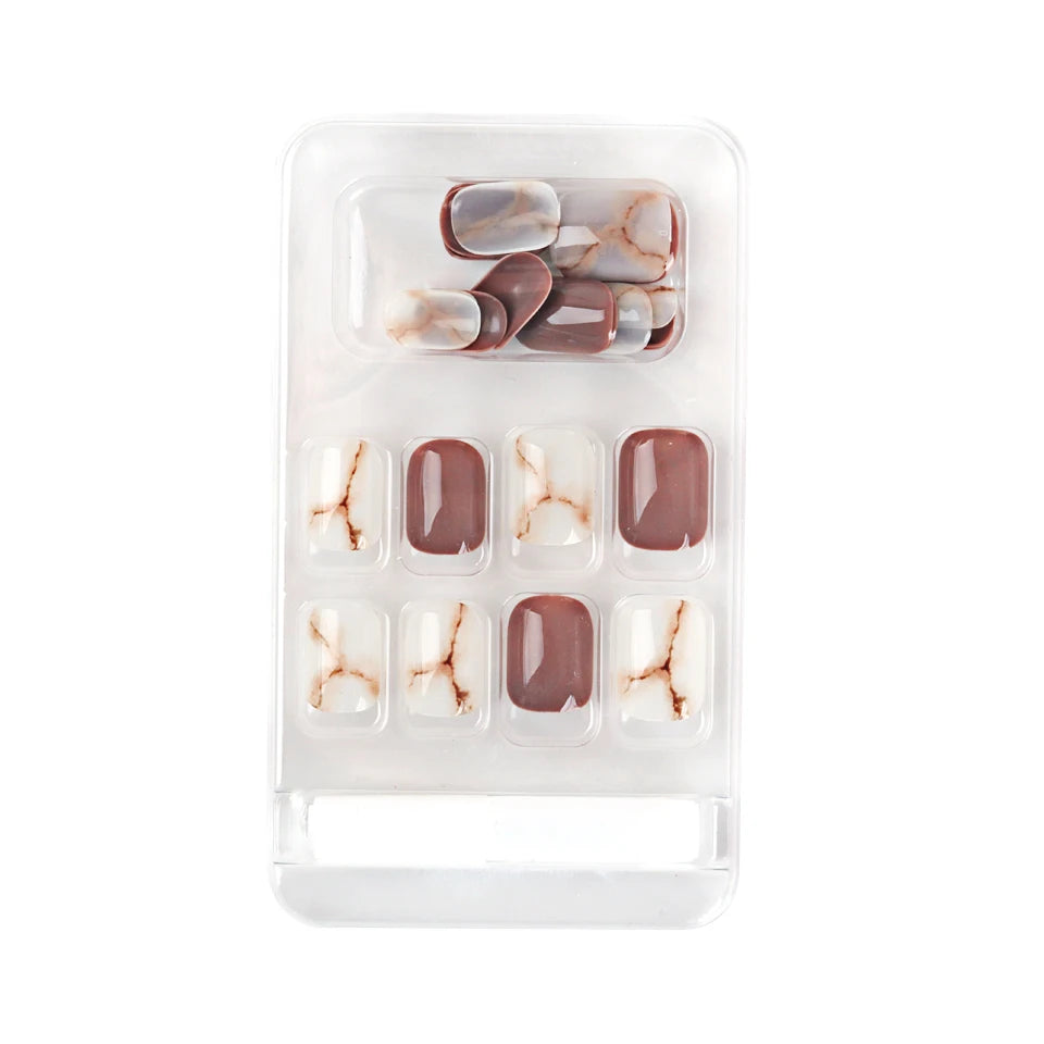 24 Faux Ongles Ballerine Acrylique Press-On