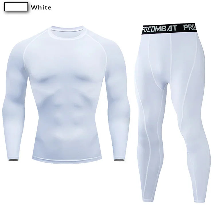 Ensemble Sport Compression Homme 2 Pièces Fitness