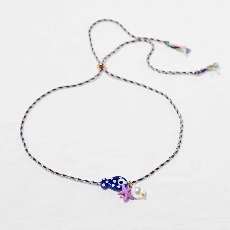 Collier Poisson Bohème en Céramique