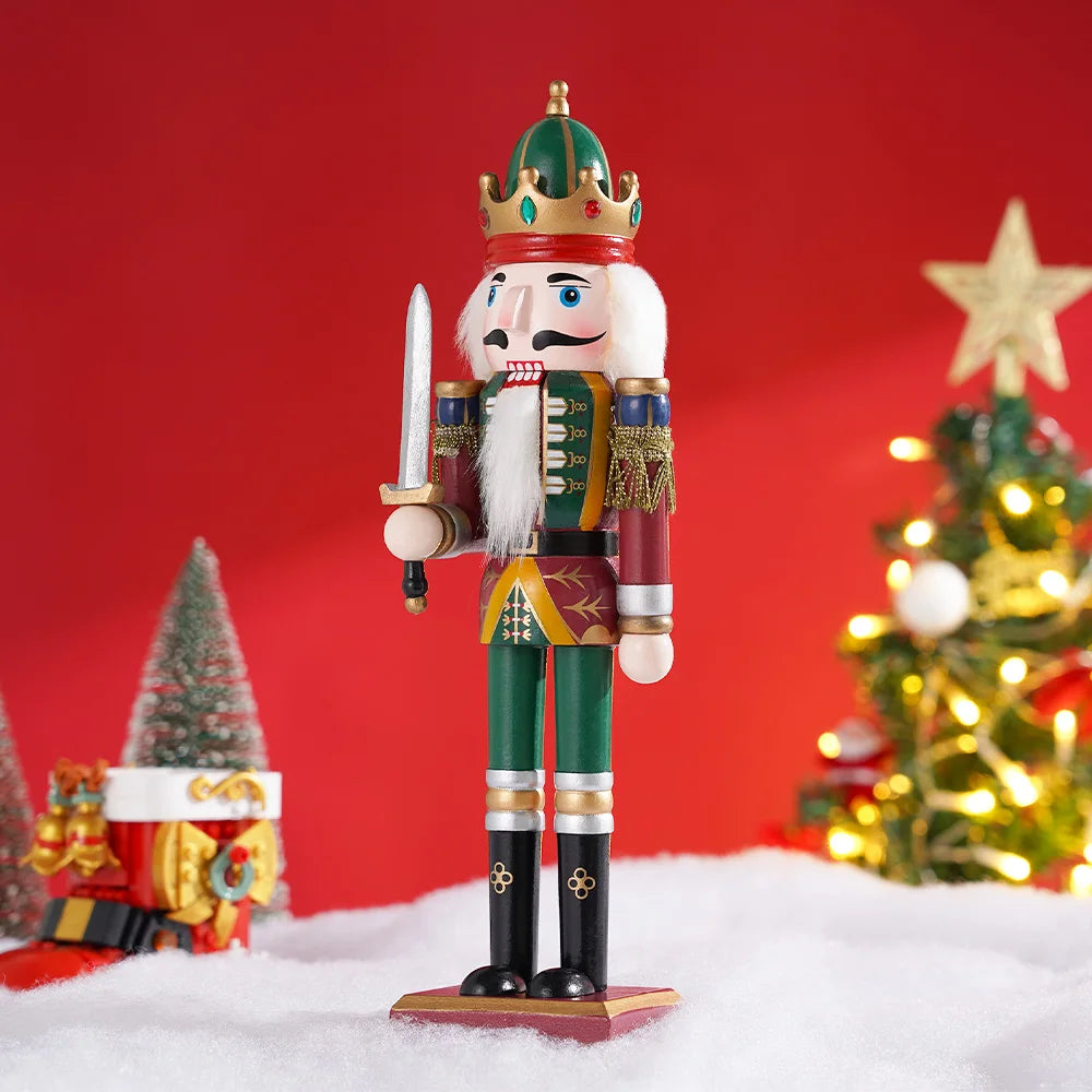 Nutcracker Charm: 30cm Wooden Holiday Decor