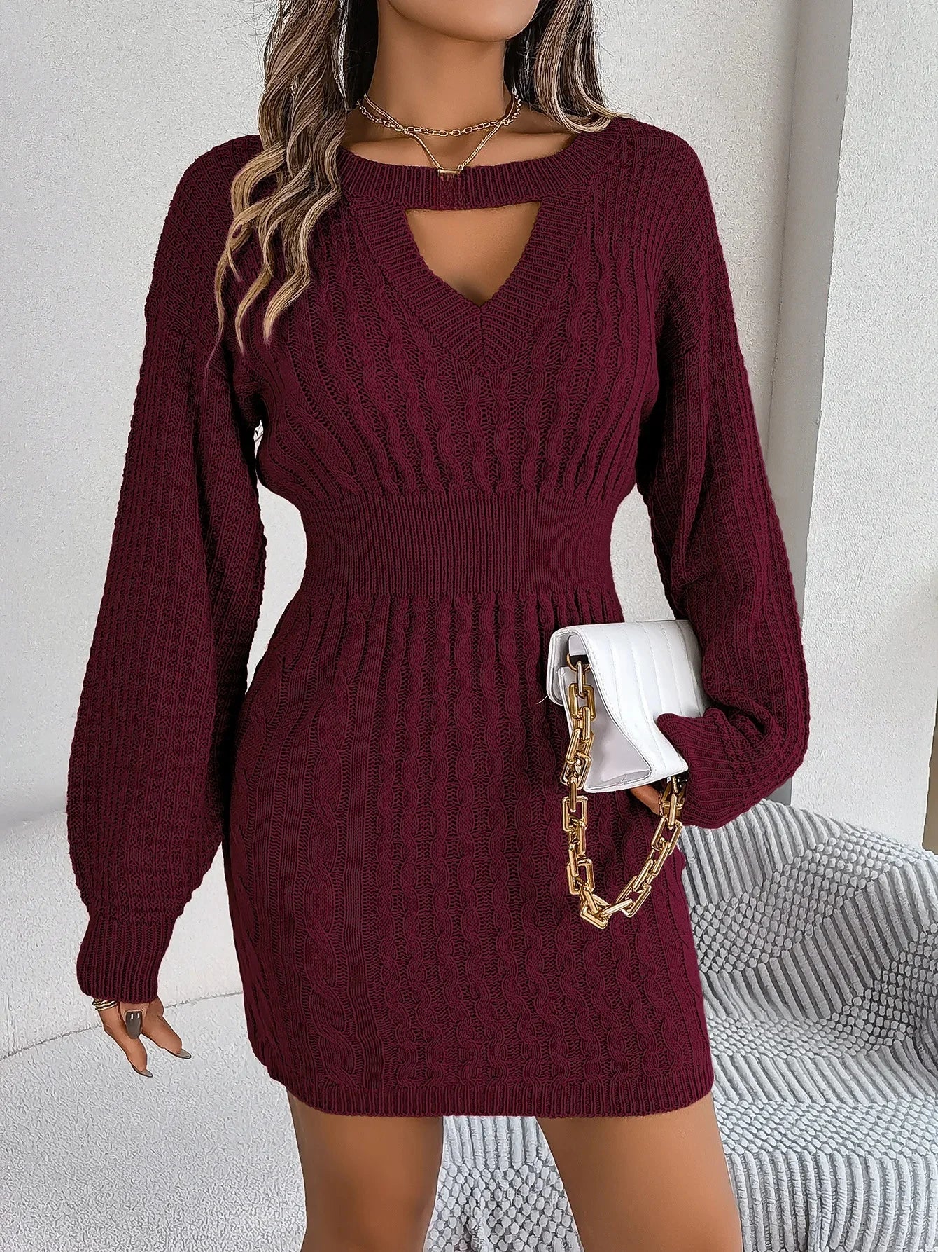 Robe Pull Torsadé Chic Automne/Hiver