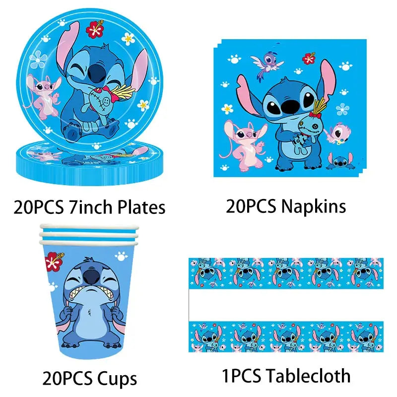 Ensemble Anniversaire Lilo & Stitch Fête Disney Fille
