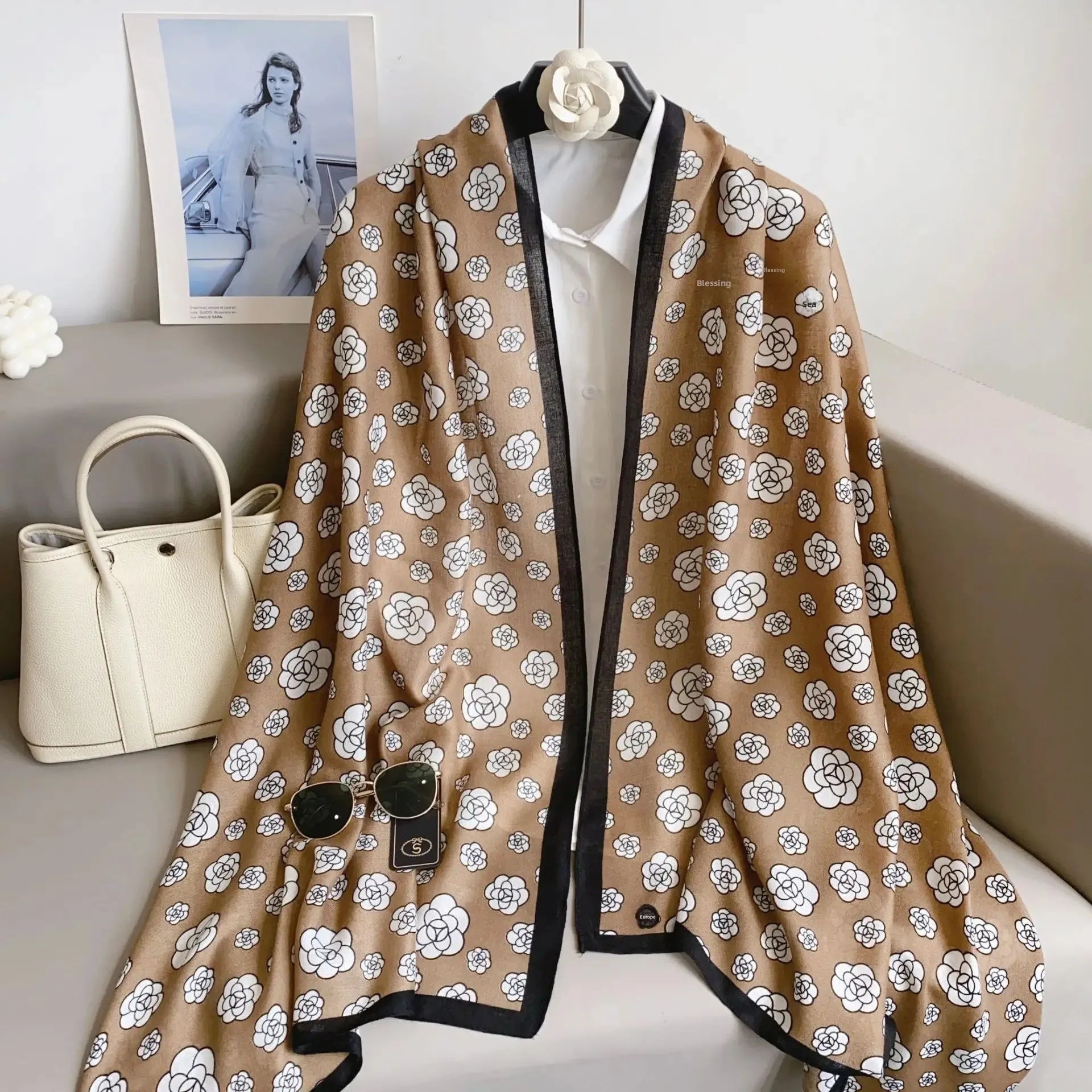 Écharpe Chic Coton-Lin : Élégance et Protection Solaire