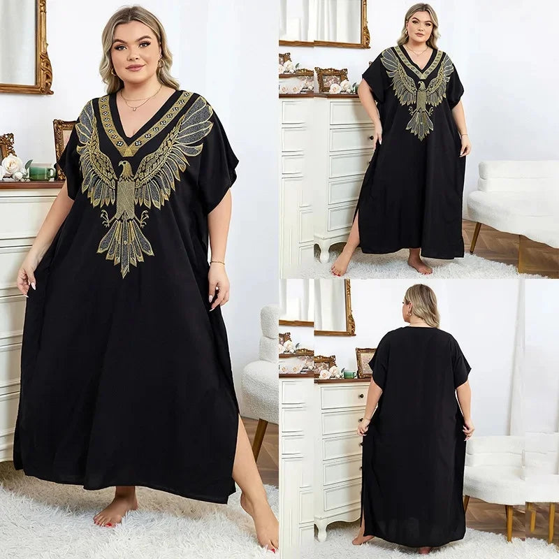 Robe de Plage Élégante en Coton Brodé - Confort Total