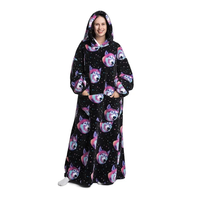 Ultra Couverture à Capuche Cocooning Hiver Unisexe