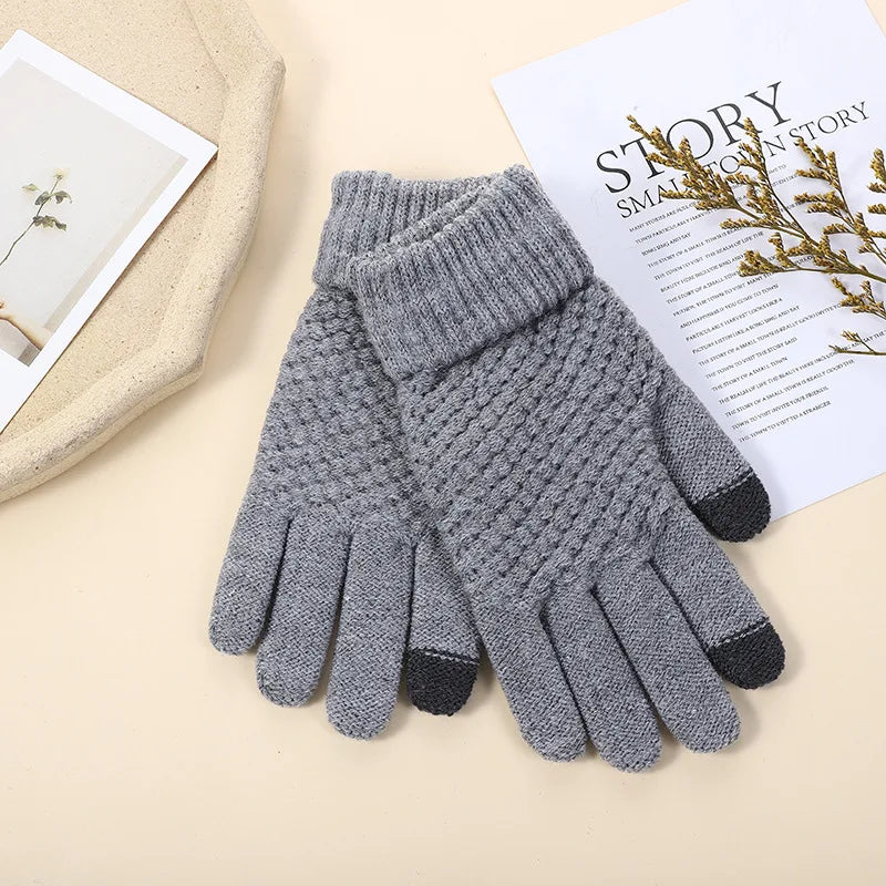 Gants d'hiver tactiles en laine pour tous les temps