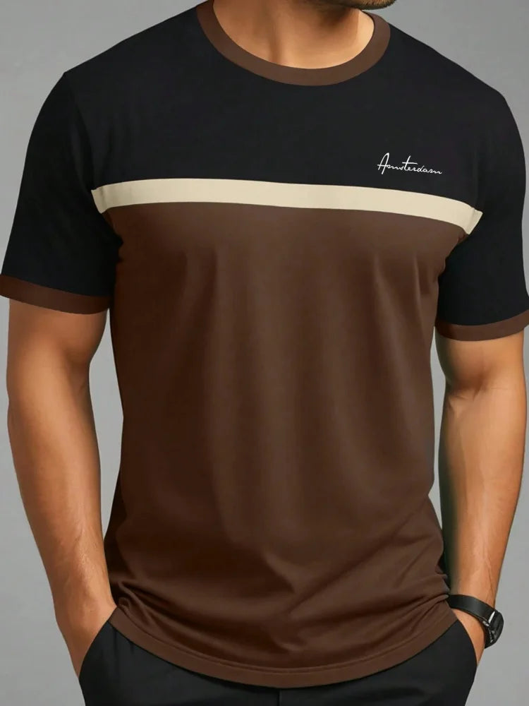 T-shirt décontracté homme à motifs estivaux