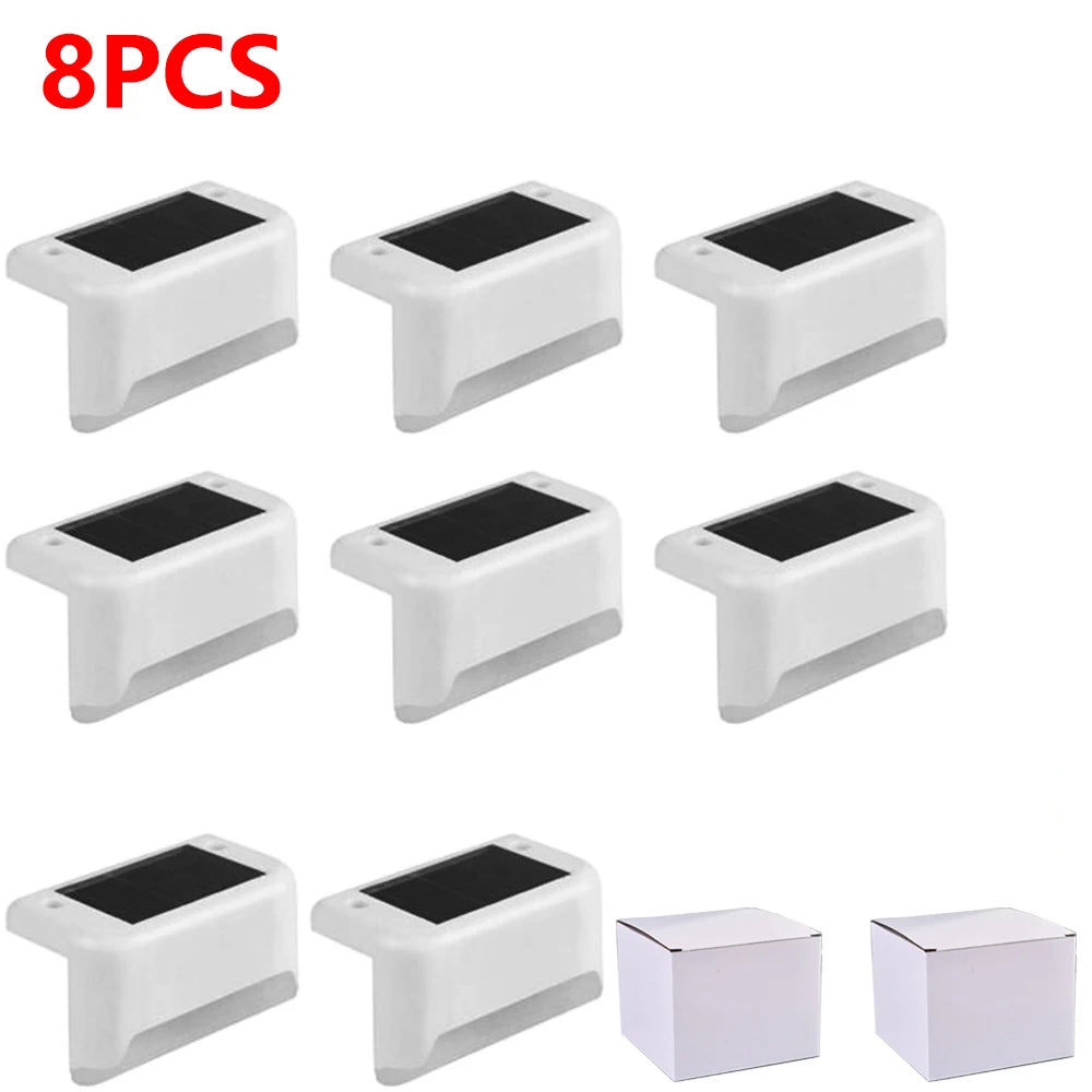 Lumière Solaire LED Escalier Blanc Chaud