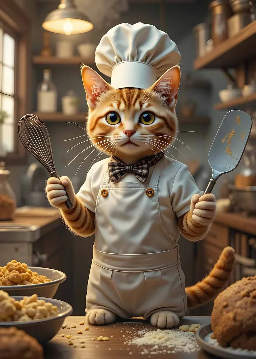 Tableau Minimaliste Renard Chien Lion pour Cuisine