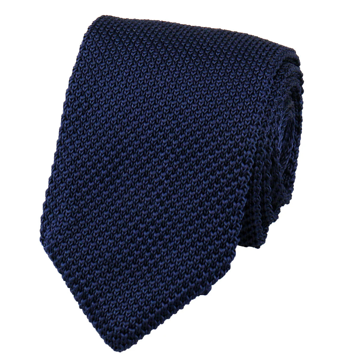 Cravate Tricotée Bleu Foncé Élégance Casual