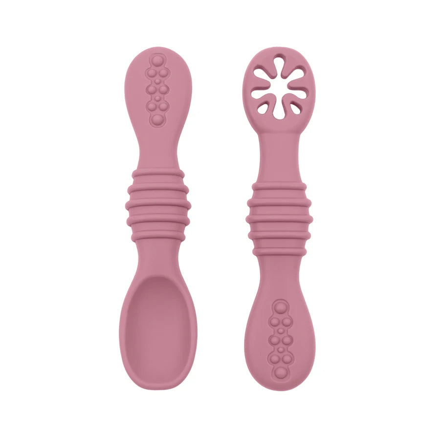 Set Couverts Bébé Silicone Doux 3-6 ans