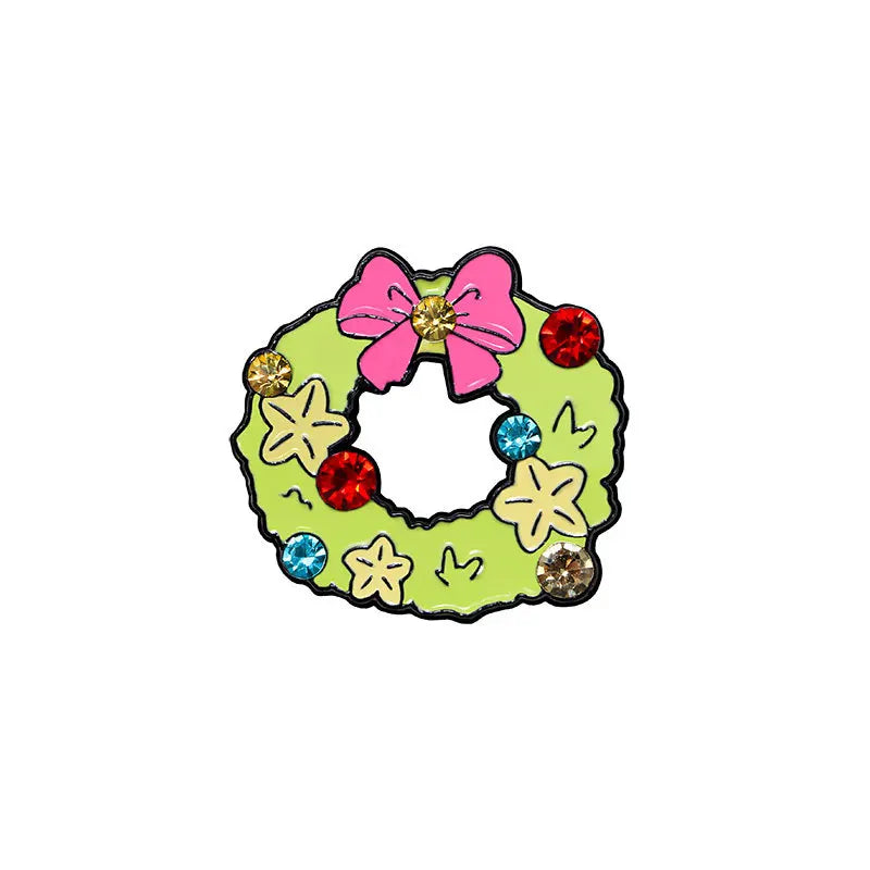 Émail Noël Strass: Broche Arbre Créative Unisexe