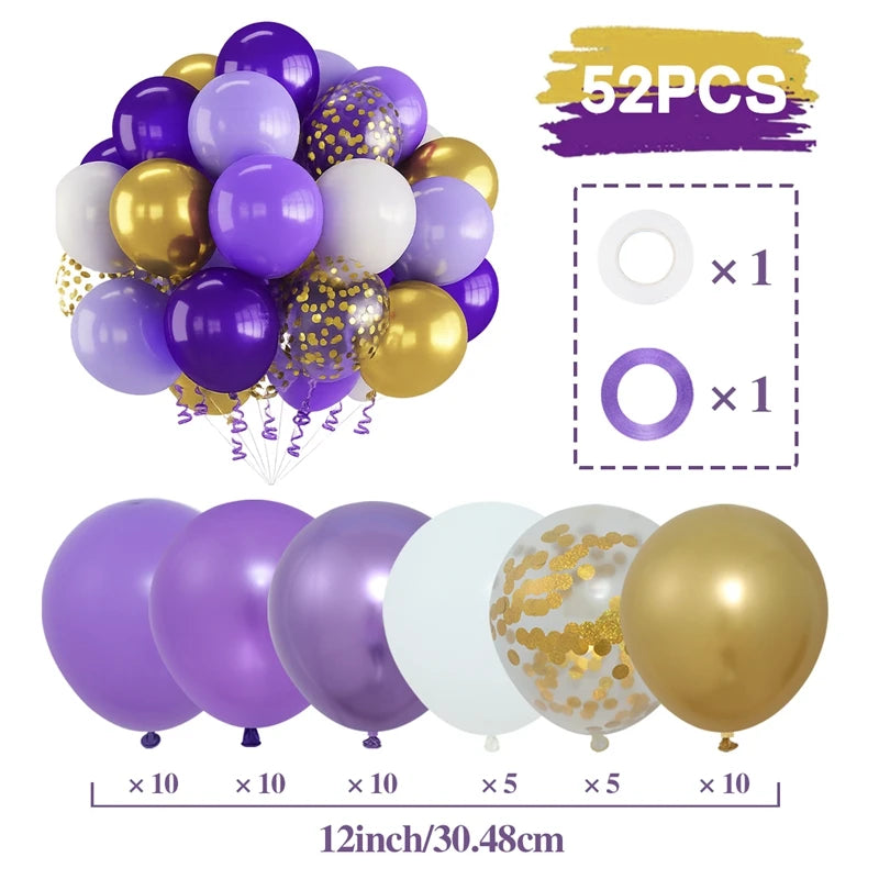 Ballons dorés festifs en latex perlé