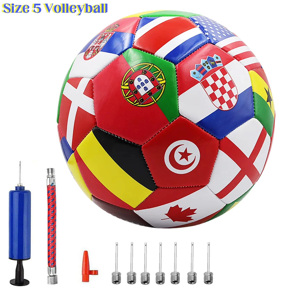 Ballon de Foot PVC Taille 5 Équipe Fun