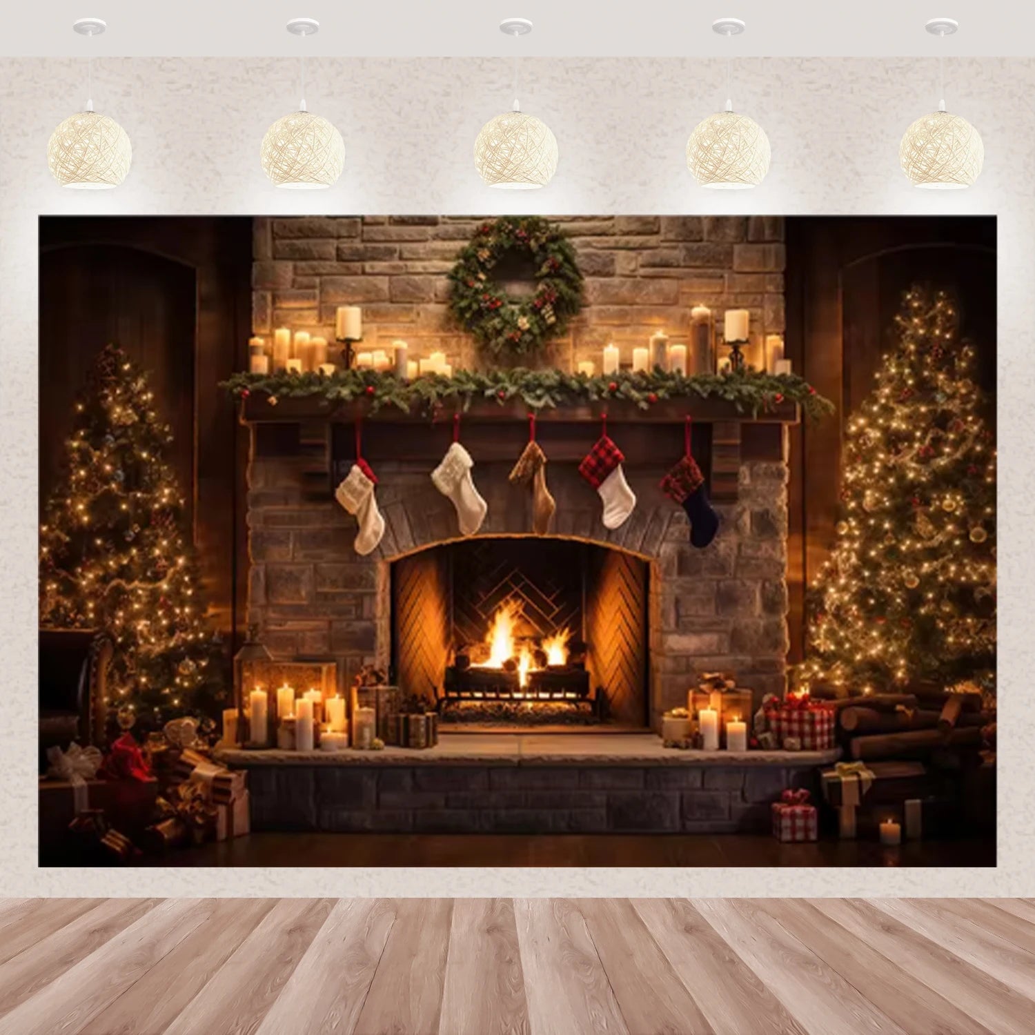 Décor Photographique Hivernal Joyeux Noël