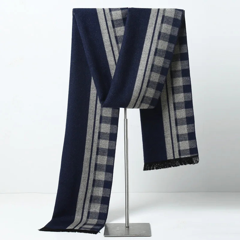 Plaid Pashmina Scarf: Men's Cozy Winter Wrap
