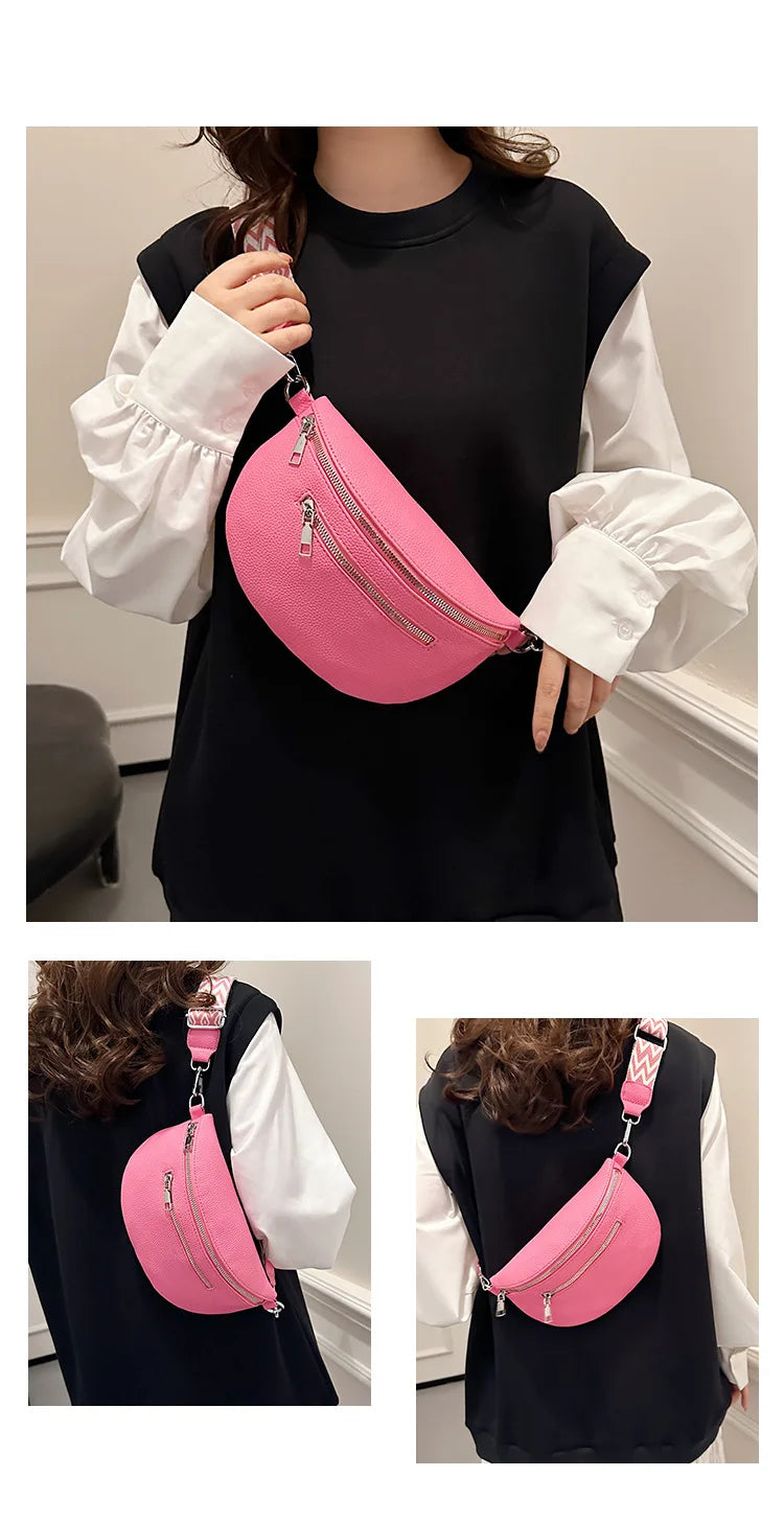 Chic Multi-Pocket PU Leather Women's Crossbody Bag