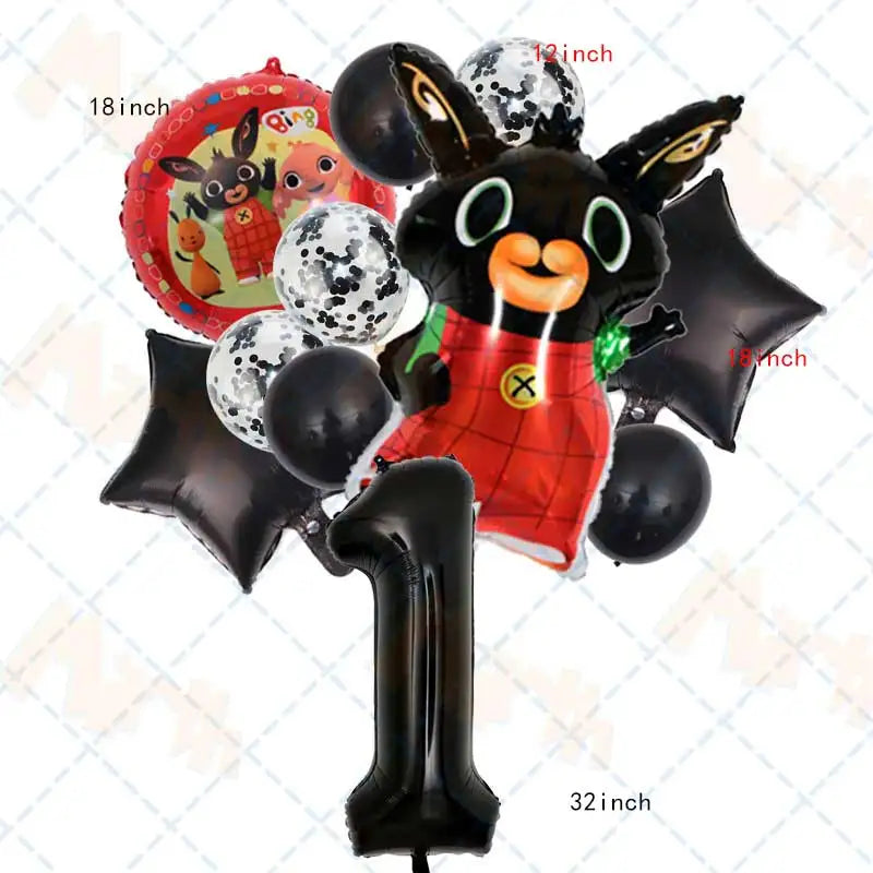 Fête Lapin Rouge et Noir