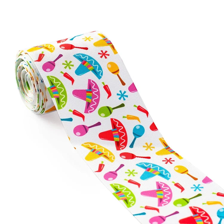 Ribbons Fleurs Mexicaines en Grosgrain - 5 Yards