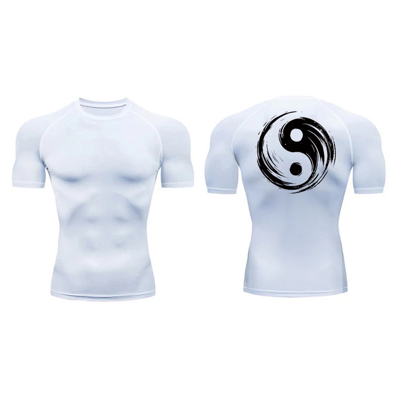 Équilibre T-shirt Compression Homme Été Rapide Séchage