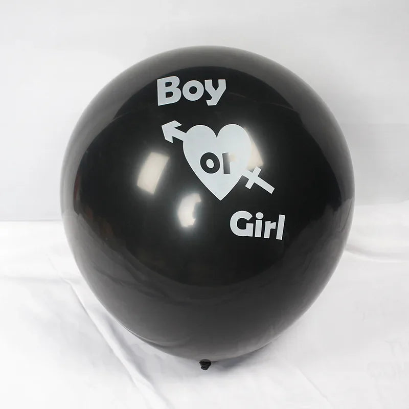 36-Inch Black Gender Reveal Balloon for Baby Showers