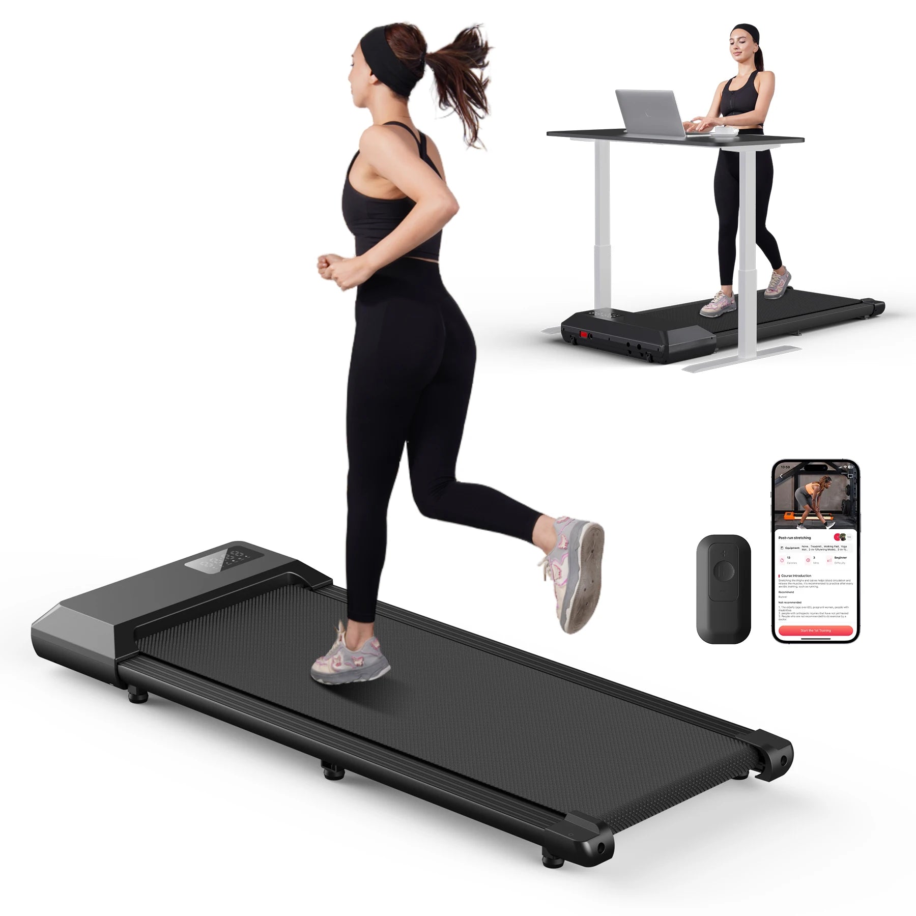 MarcheFit Pro: Tapis de Bureau 2.5HP Antichoc Connecté