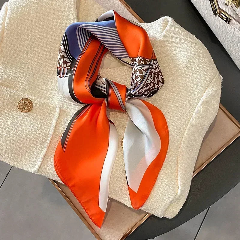 Foulard Luxe Satiné Équestre pour Femme