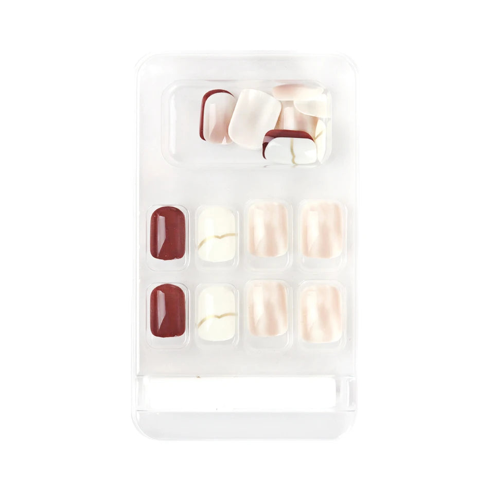 24 Faux Ongles Ballerine Acrylique Press-On